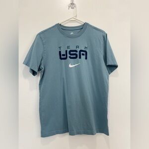 Men’s M Nike Dri-Fit Team USA Training Shirt Olympics Light Blue DO7032-494